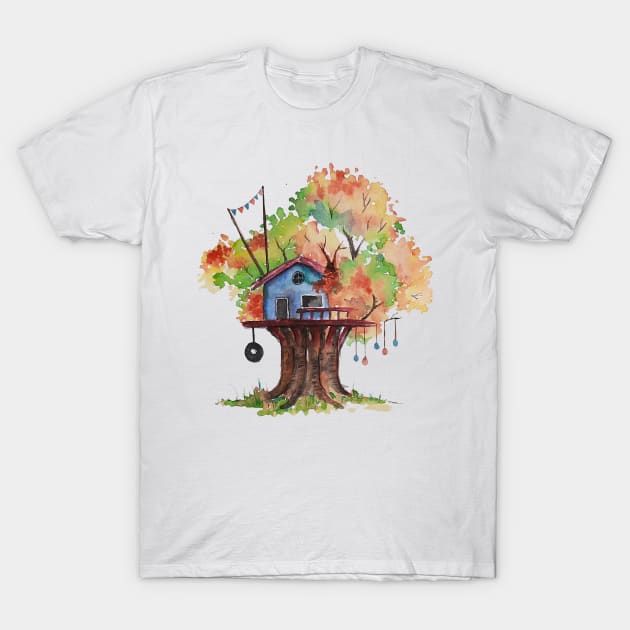 Tree House T-Shirt by Canvases-lenses